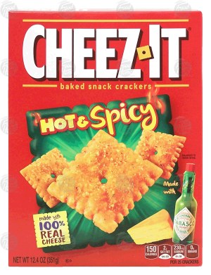 Sunshine Cheez-It hot & spicy cheddar flavor baked snack crackers 12.4 ounce