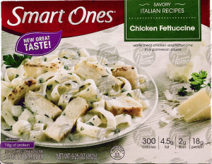 Weight Watchers Smart Ones chicken fettucini 9.25 ounce