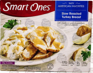 Weight Watchers Smart Ones slow roasted turkey breast with a classic pan gravy & garlic-herb mashed potatoes 9 ounce
