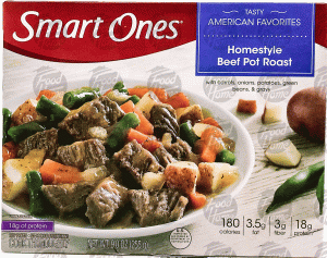Weight Watchers Smart Ones homestyle beef pot roast with carrots, onions, potatoes, green beans, & gravy 9 ounce