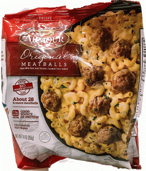 Armour America's Favorite original meatballs, caramel color coated, fully cooked, 26 count 14 ounce