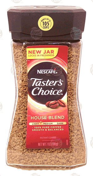 Nescafe Taster's Choice house blend; light instant coffee 7 ounce