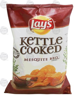 Lay's Kettle Cooked mesquite bbq flavored potato chips 8 ounce