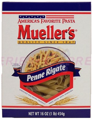 Mueller's Pasta Labella Macaroni italian style penne rigate enriched 16 ounce