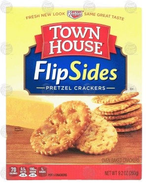 Keebler Town House flip sides; pretzel crackers 9.2 ounce