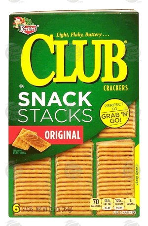 Keebler Club original crackers, 6-stacks 12.5 ounce
