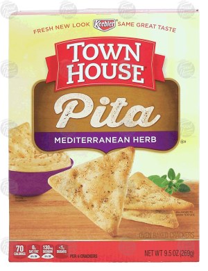 Keebler Town House pita; mediterranean herb oven baked crackers 9.5 ounce