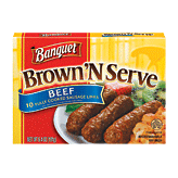 Banquet Brown 'N Serve fully cooked beef sausage links, 10 count 6.4 ounce