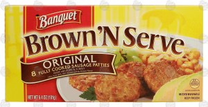 Banquet Brown 'N Serve original fully cooked sausage patties, 8 count 6.4 ounce