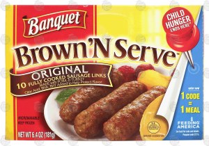 Banquet Brown 'N Serve fully cooked original sausage links, 10 count 6.4 ounce