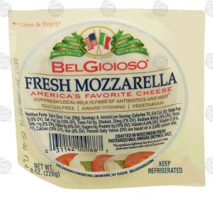 BelGioioso fresh mozzarella, gluten free, vegetarian 8 ounce