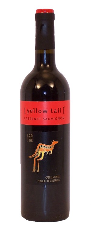 Yellow Tail cabernet sauvignon, south eastern australia, 13.5% alc./vol. 750 milliliter