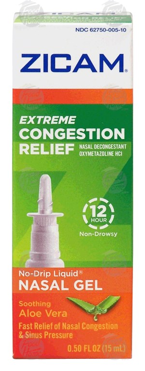 Zicam extreme congestion relief, no-drip liquid nasal gel, soothing aloe vera 0.5 fluid ounce