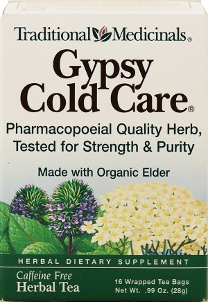 Traditional Medicinals Gypsy Cold Care herbal tea, pharmacopoeial quality herb, tested for strength & purity, 16-bags 0.99 ounce