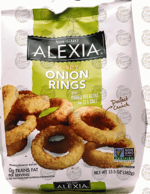 Alexia oinon rinks with pank breading and sea salt, frozen bag 13.5 ounce