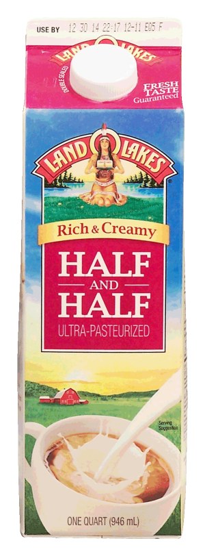 Land O Lakes(R) rich & creamy half and half, ultra-pasteurized 1 quart