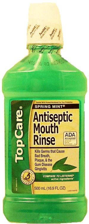 Top Care antiseptic mouth rinse, spring mint 16.9 fluid ounce