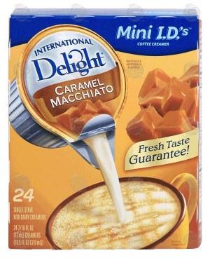 International Delight Mini I.D.'s caramel macchiato flavored coffee creamer, 24 single serve non-dairy creamers 24 count