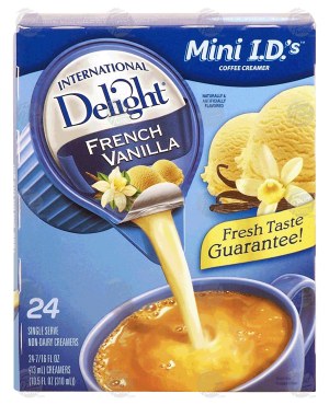 International Delight Mini I.D.'s french vanilla flavored coffee creamer, 24 single serve non-dairy creamers 24 count