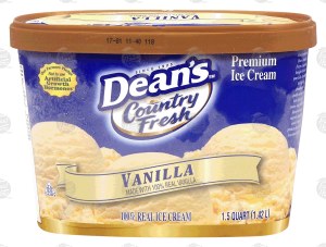 Dean's Country Fresh vanilla ice cream 1.5 quart