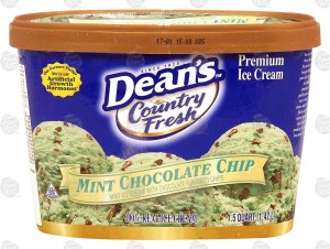 Dean's Country Fresh mint chocolate chip ice cream 1.5 quart