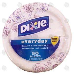 Dixie everyday paper plates, microwavable, 6 7/8-in., cute resistant, soak proof shield 50 count