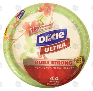 Dixie Ultra paper plates, soak proof shield, 10 1/16-in. diameter 44 count