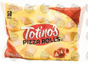 Totino's pepperoni & bacon pizza rolls, frozen bag, 50 ct. 24.8 ounce