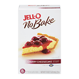 Jell-o No Bake cherry cheesecake dessert kit, includes cherry topping, filling and crust mixes 17.8 ounce