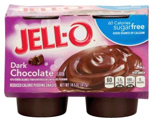 Jell-o dark chocolate reduced calorie pudding snacks, sugar free, 4 cups, refrigerated item 14.5 ounce