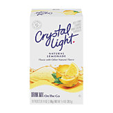 Crystal Light Soft Drink Mix On The Go Lemonade Sugar Free 10 Ct Packets 1.4 ounce