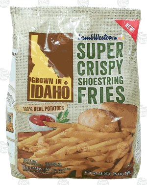 Lamb Weston Grown in Idaho super crispy shoestring fries 28 ounce