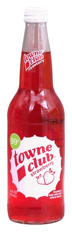 towne club strawberry soda with other natural flavors 16 fluid ounce