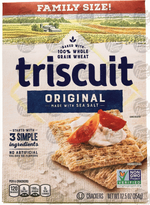 Triscuit Family Size! original shredded wheat crackers made with sea salt 12.5 ounce