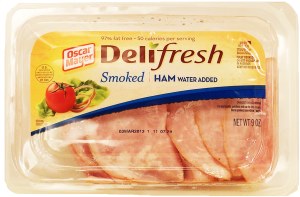 Oscar Mayer Deli fresh smoked ham, water added 9 ounce