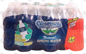 Absopure Natural spring water, 24 1/2-liter plastic bottles 24 count