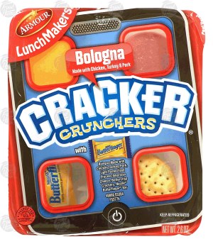 Armour Lunch Makers cracker crunchers, bologna 2.6 ounce