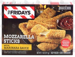 T.G.I. Friday's mozzarella sticks with marinara sauce, snack size 11 ounce