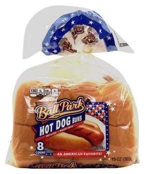 Ball Park hot dog buns, pre-sliced, 8 count 13 ounce