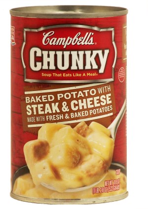 Campbell's Chunky baked potato with steak and cheese soup that eats like a meal 18.8 ounce
