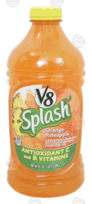 V8 Splash orange pineapple flavored juice beverage, 5% juice 64 fluid ounce