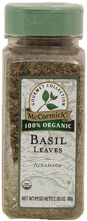 McCormick Gourmet Collection basil leaves, 100% organic 2.85 ounce