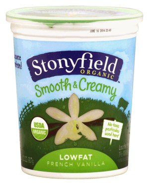 Stonyfield Organic smooth creamy lowfat french vanilla yogurt 32 ounce