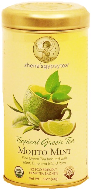 Zhena's gypsy tea mojito mint tropical green tea, 22-sachets 1.55 ounce