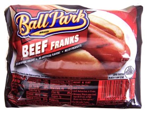 Ball Park beef franks, 8 ct 15 ounce