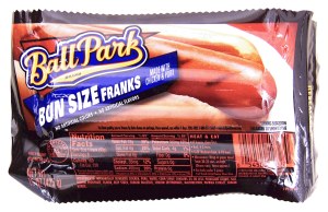 Ball Park bun size franks made with chicken & pork, 8 ct 15 ounce