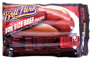 Ball Park bun size beef franks, 8 count 15 ounce