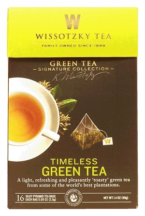 Wissotzky Tea Signature Collection green tea, 16-silky pyramid tea bags 1.4 ounce
