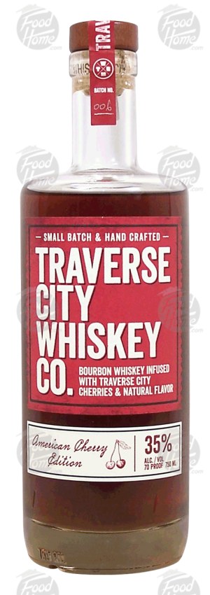 Traverse City Whiskey Co. American Cherry Edition bourbon whiskey infused with cherries, small batch, 35% alc. by vol. 750 milliliter