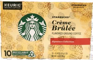 Starbucks creme brulee flavored ground coffee, 10 ct., box 3.4 ounce